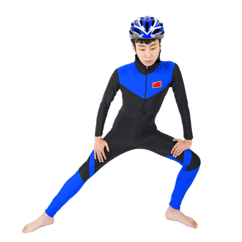 成人大道速滑服短道连体服装儿童轮滑运动服滑冰服高弹专业速滑服