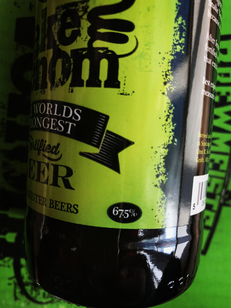 英国进口口布瑞美斯特snake蛇毒高度啤酒烈性酒67度啤酒