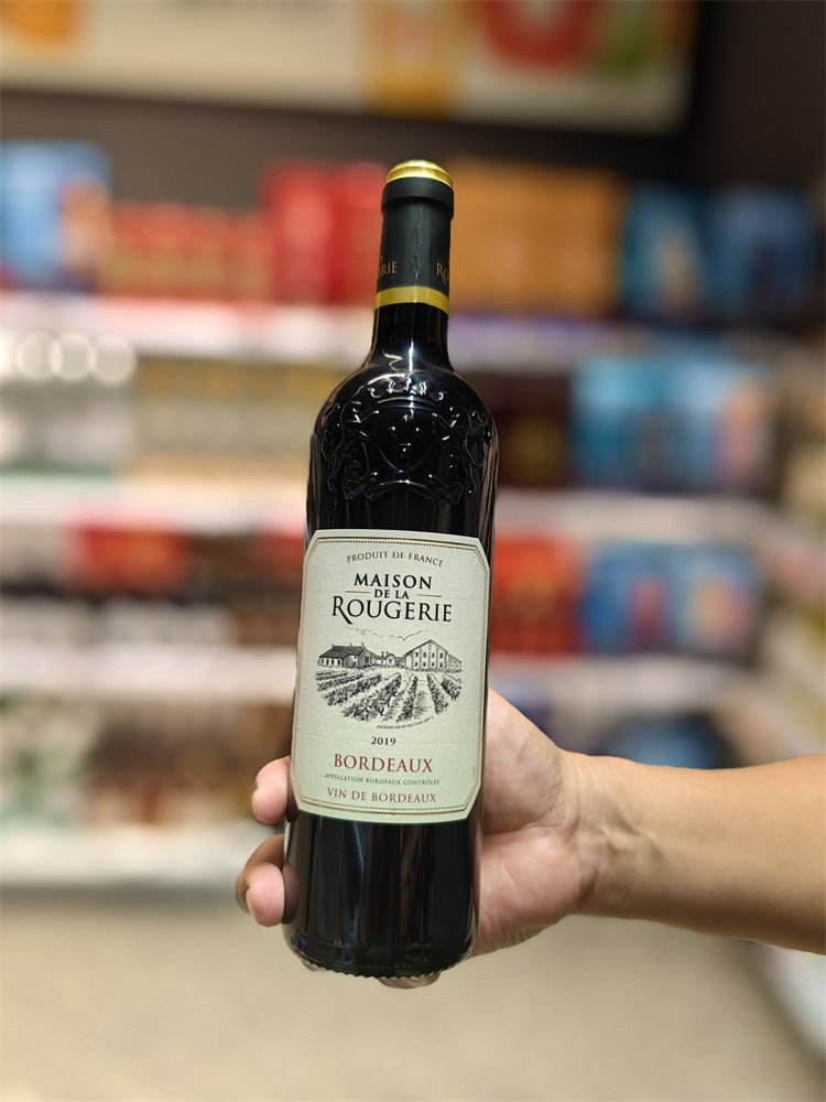 aldi奥乐rourmet法国波尔多产区红葡萄酒750ml佐餐牛排干红静态葡萄酒