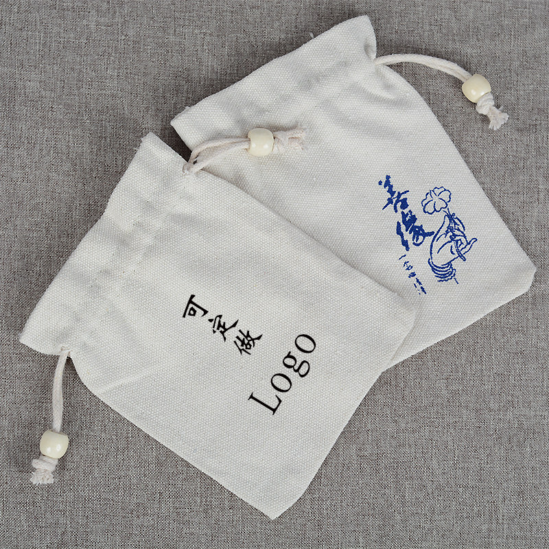 端午香包袋帆布香囊空袋子佛禅文玩束口袋礼品袋 订做制商标logo