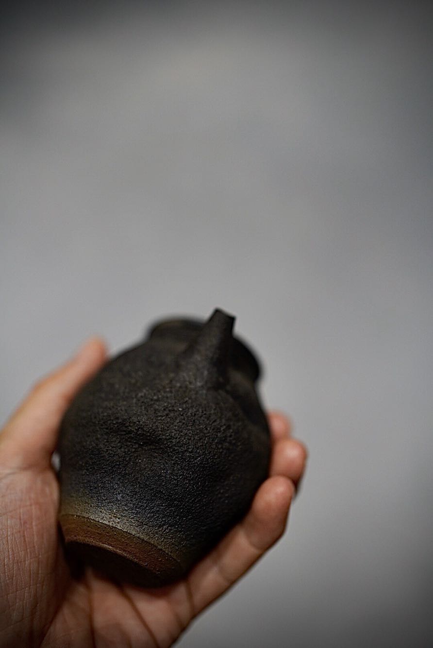 尺闲孤品粗陶茶壶未上釉烧烧成透气可养质感茶壶