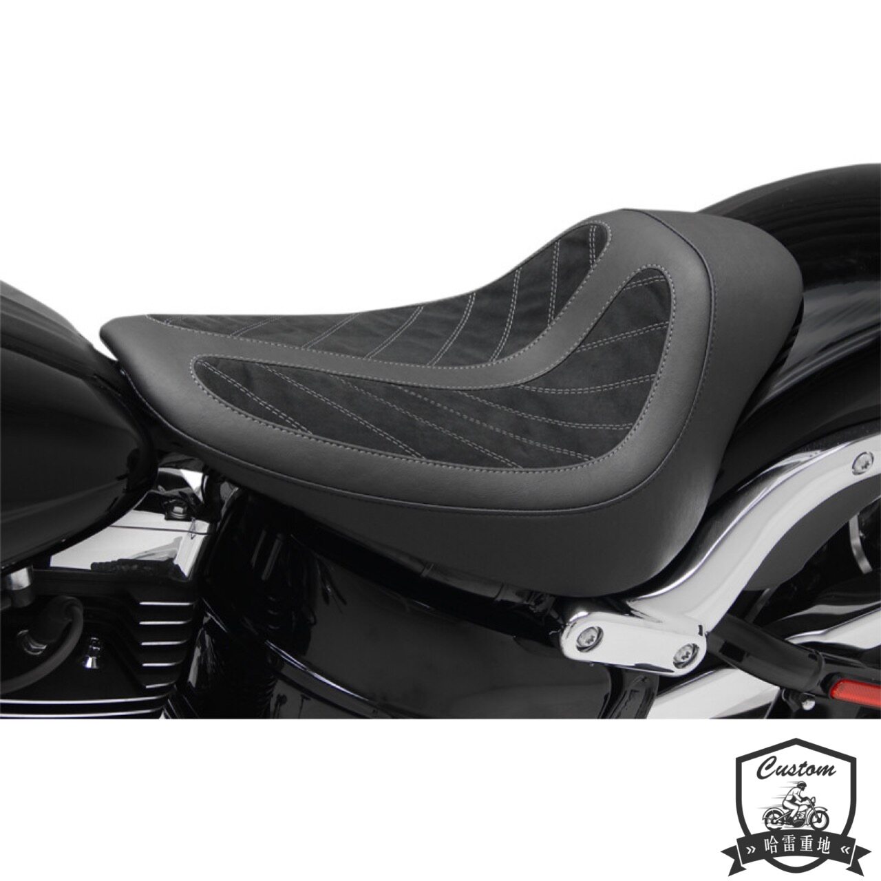 哈雷改装软尾突破者单人单人座座椅mustang1317年突破摩托车坐垫