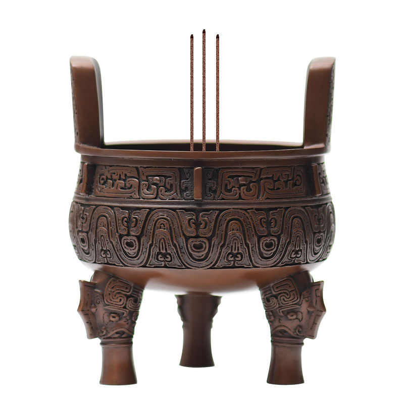 香炉功德坊供奉焚香特大号纯铜家用室内供佛紫铜香薰炉