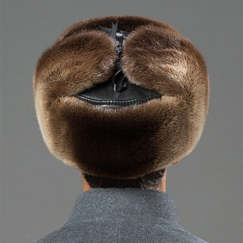帽子晨瑶进口口水獭皮雷锋帽男冬季护耳保暖帽子