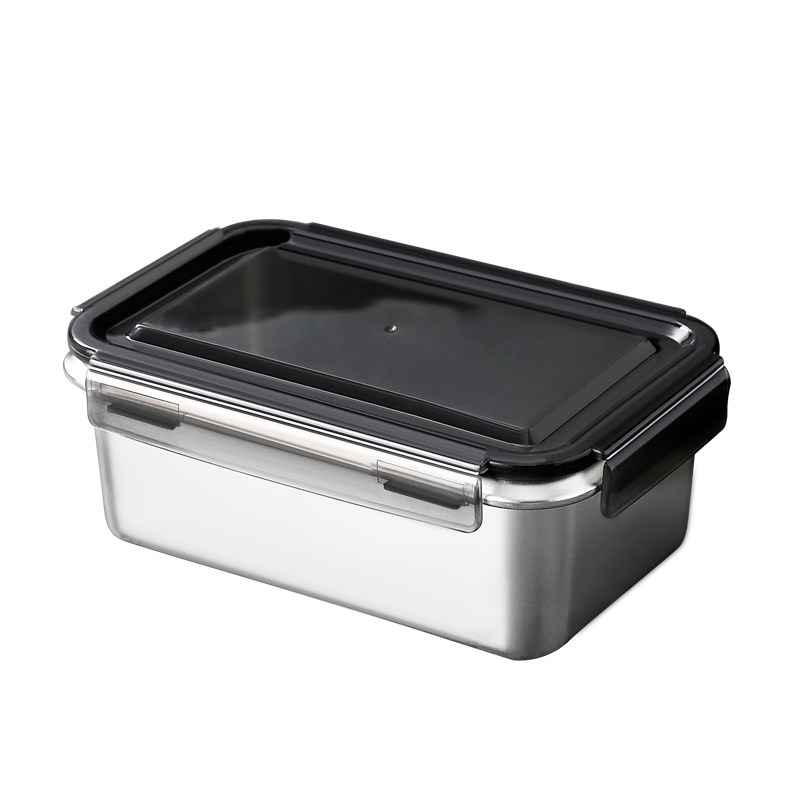 316抗菌不锈钢保鲜盒便当饭盒冷冻收纳冰箱专用盒子长方形密封盒