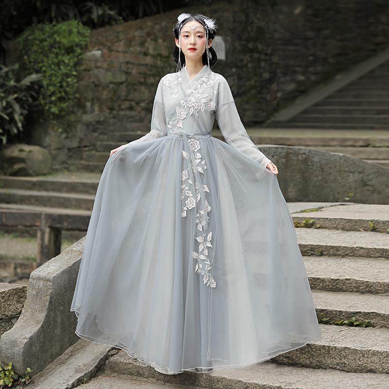 古装汉服女仙气超仙原创新品襦裙飘逸古风学生民族服装