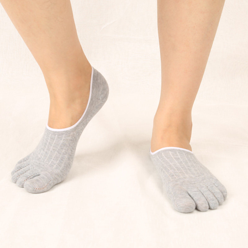男士五指袜子船袜浅口隐形袜短筒五趾薄棉夏季船袜