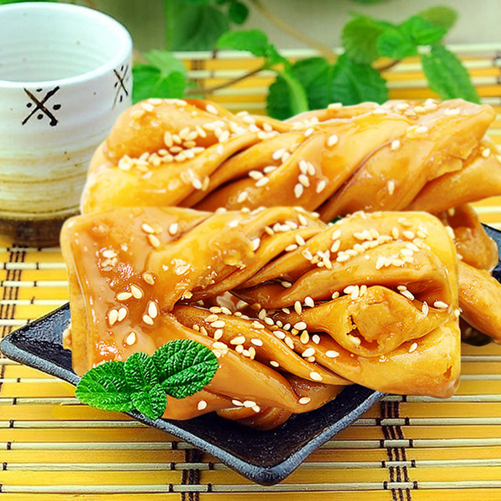 安心味觉台湾进口休闲零食蜂蜜蜜麻花传统糕点点心小吃250g袋装