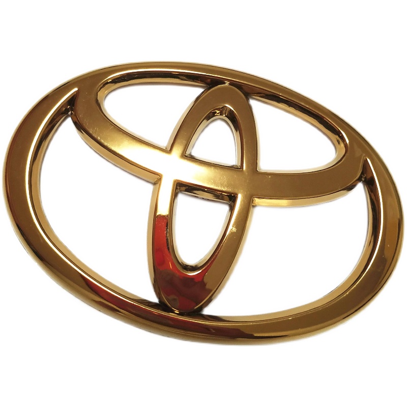 适用霸道普拉多陆巡兰德酷路5.7v8金色车贴gxr汽车车标