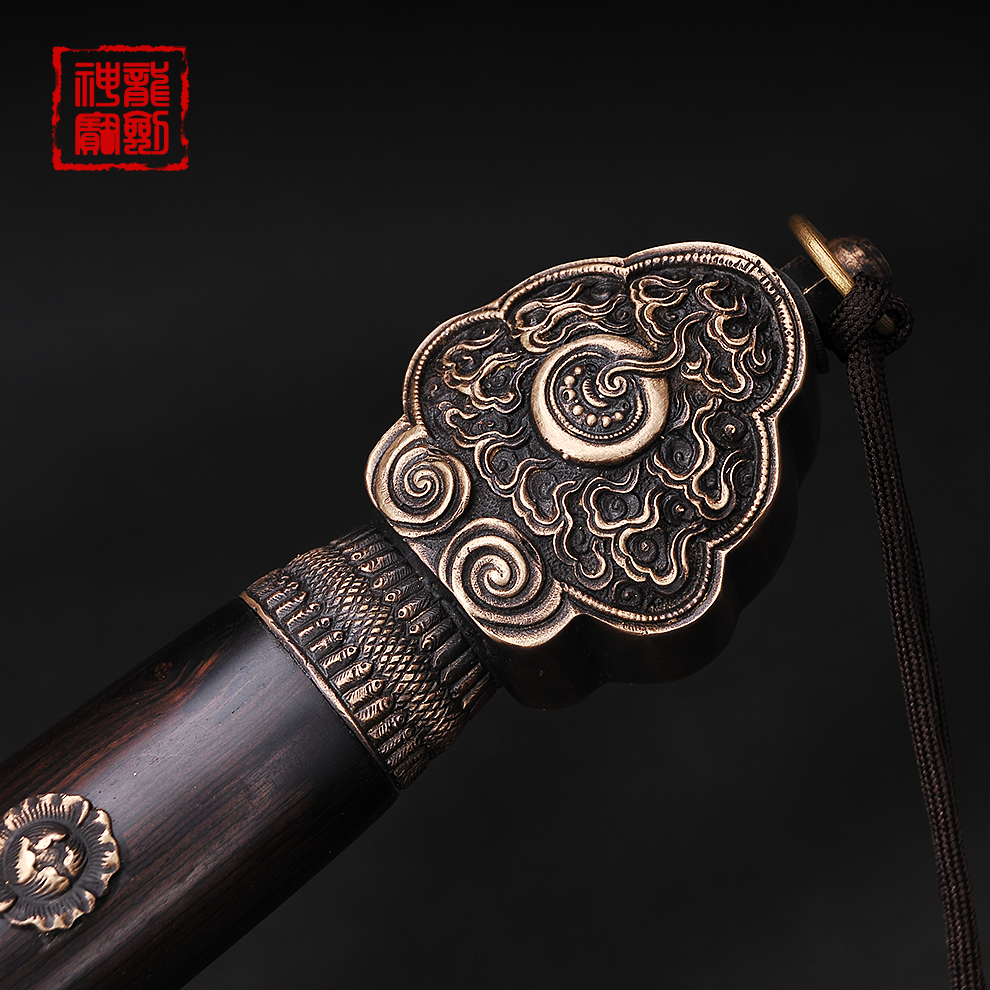龙泉神龙宝剑大神神龙11斤重剑百炼花纹钢高硬度刀剑