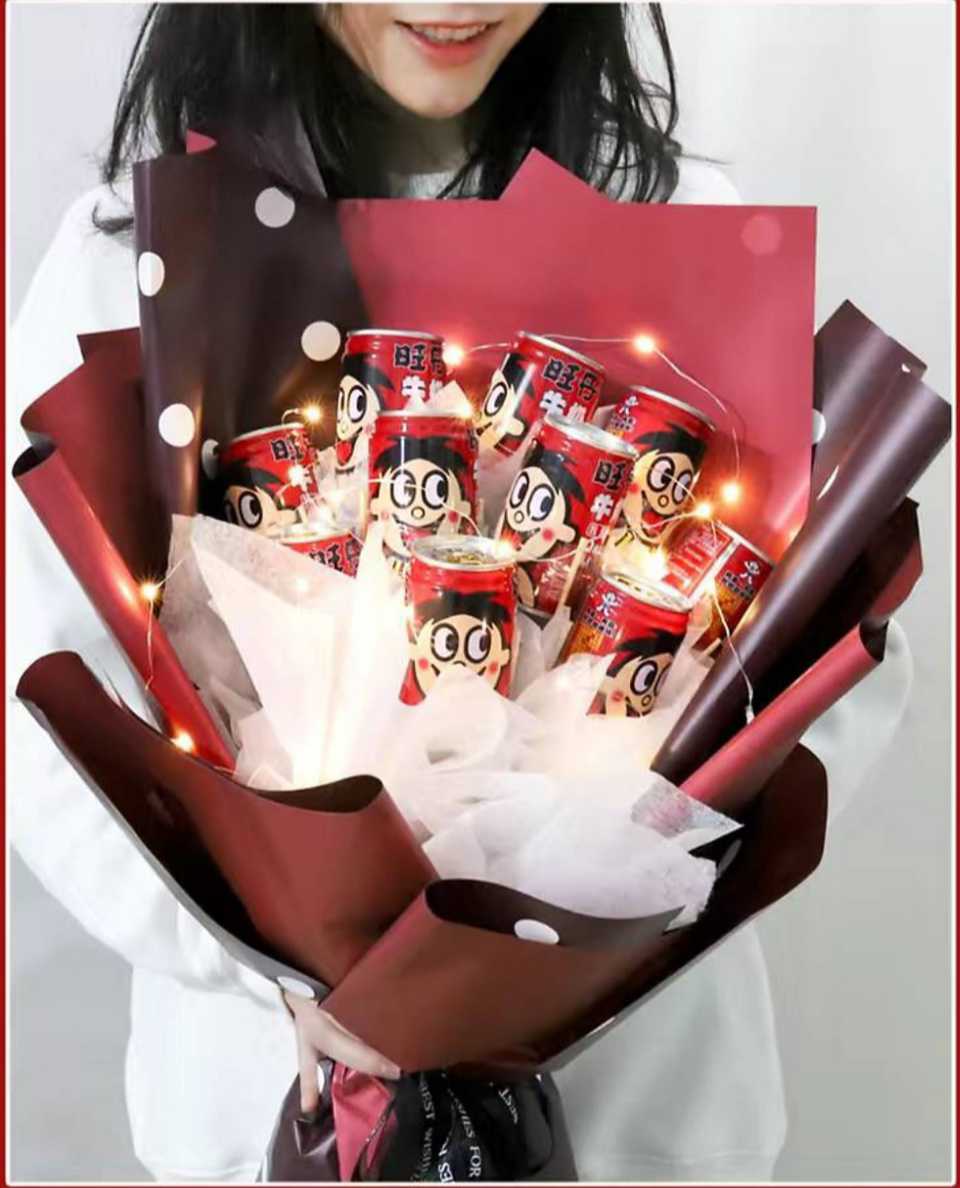 创意花束旺仔牛奶爱意表达生日零食南宁鲜花速递鲜花速递同城