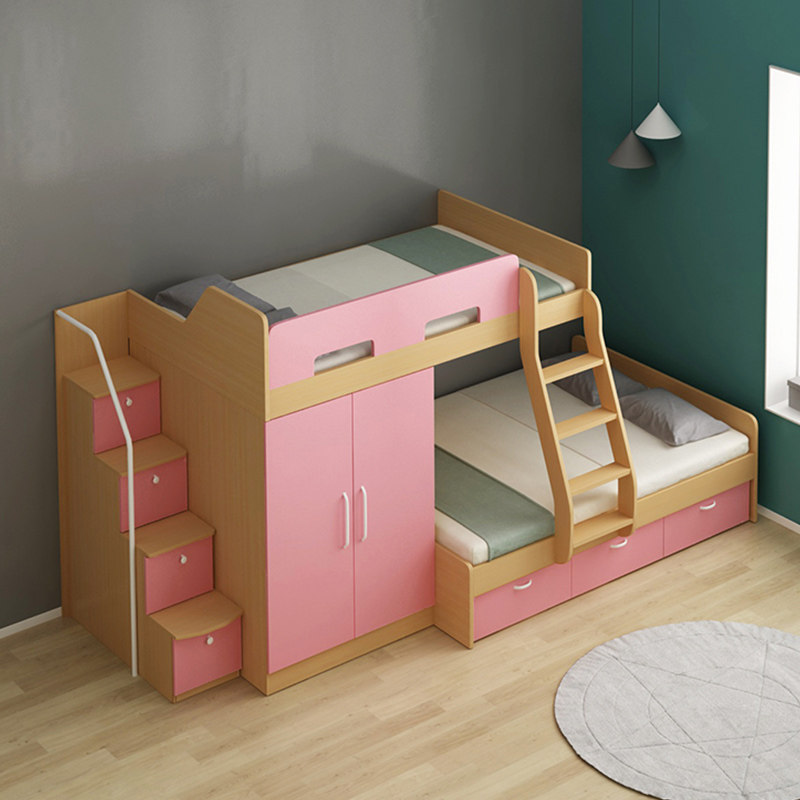 榻榻米交错错式上下床双层女孩多功能省空间高低组合高低