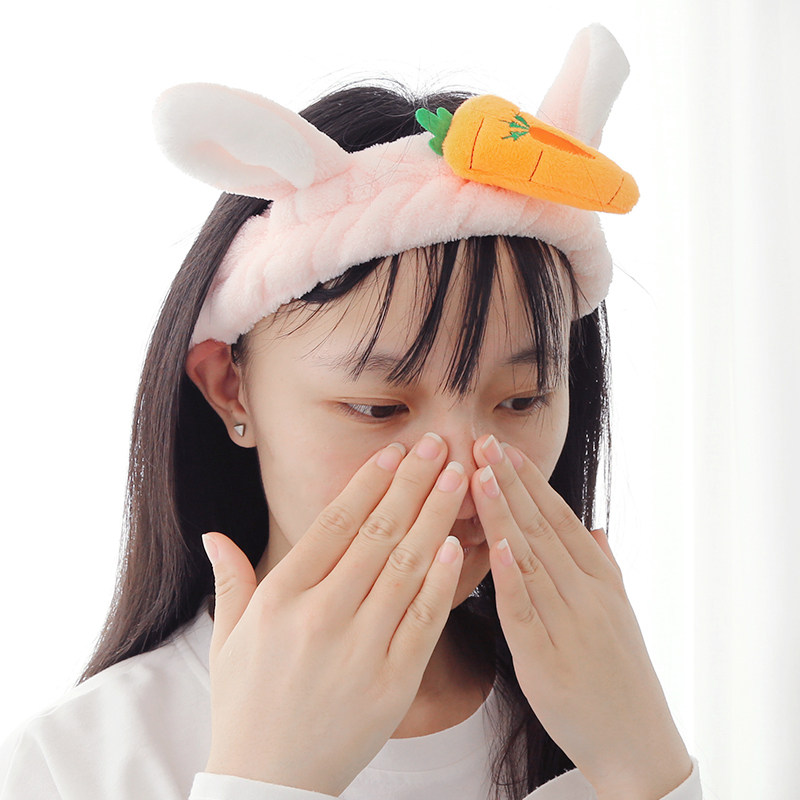 洗脸发带韩国简约化妆头带面膜网红束发带可爱束发带