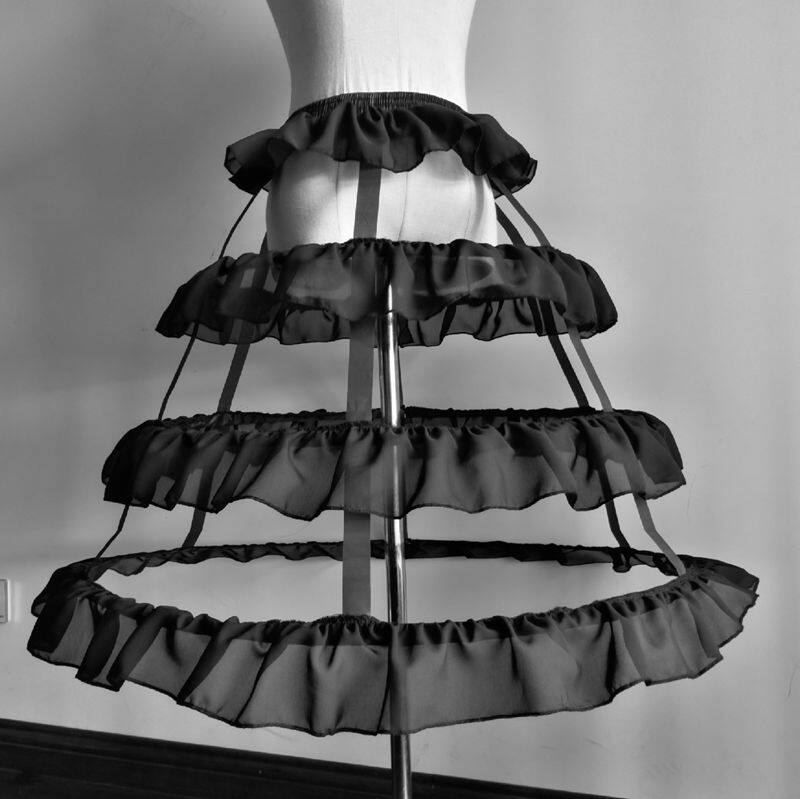 鸟笼3层lolita鱼骨钢圈暴力裙撑钟形字钟型洋装婚纱裙撑