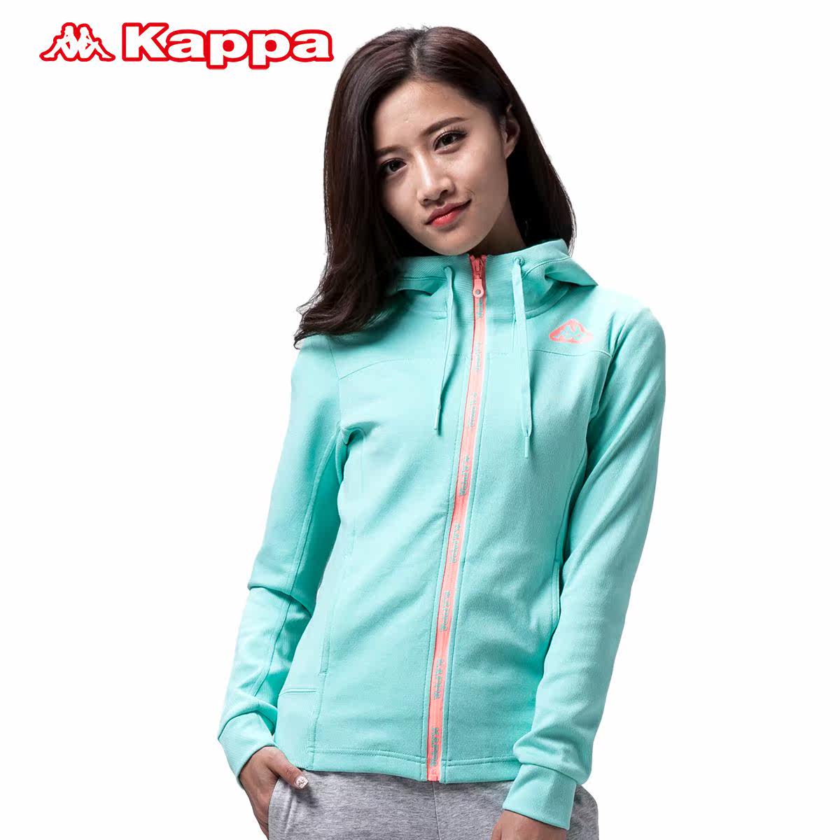 kappa女卫衣运动服2017复刻上衣外套女装开身帽衫k0522mk20