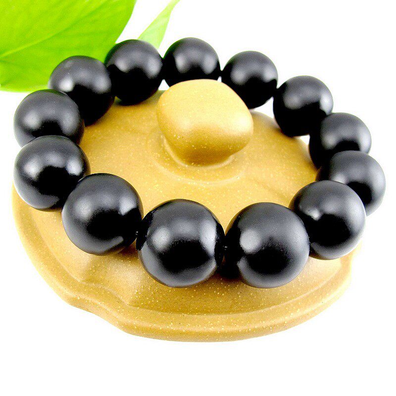 相石缘天然泗滨砭石手串男泗水砭石手链男士18mm佛珠手链