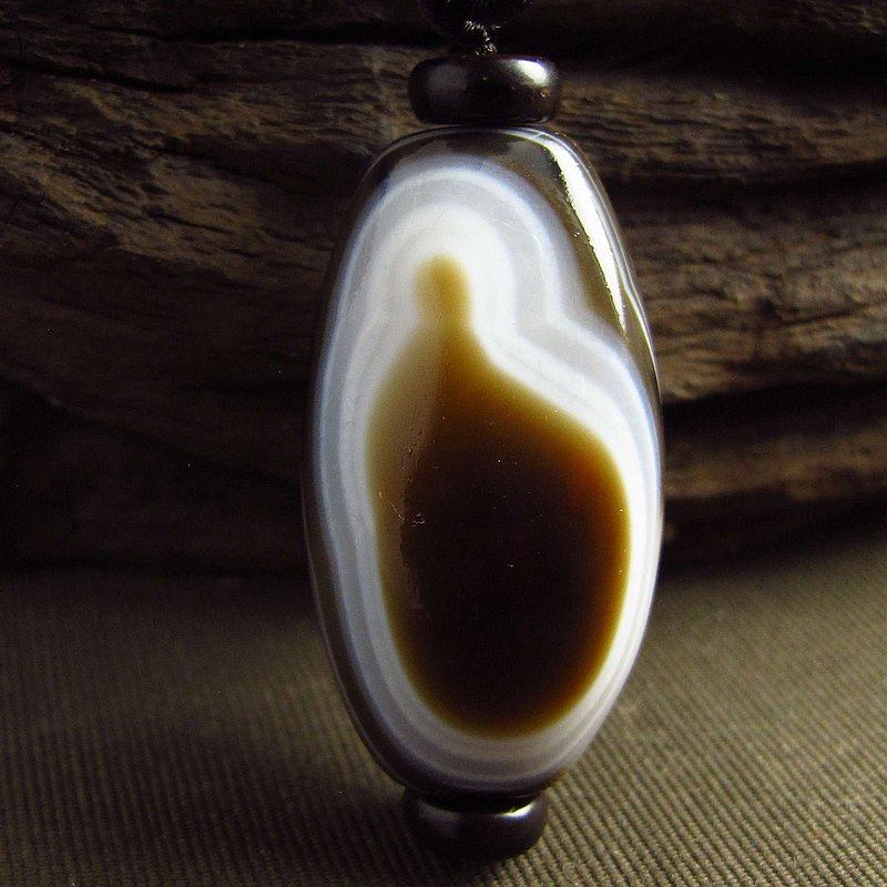 相石缘象形禅佛天然天珠玛瑙吊坠男女项链天眼项坠