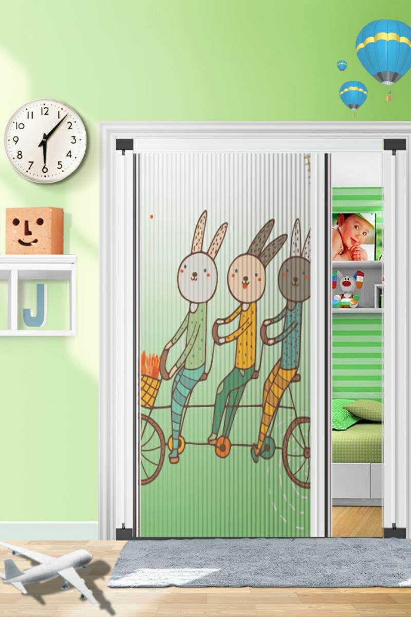 新款儿童室内折叠推拉衣柜移门卡通橱柜柜门厨房门