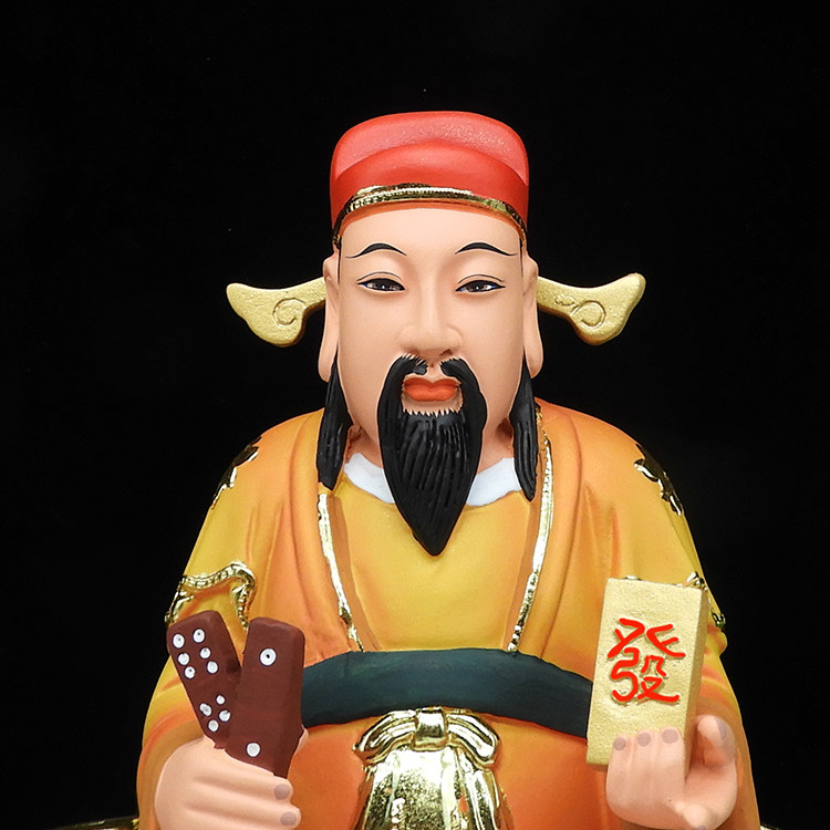 赌神神像招偏韩信招财赌王佛像12寸树脂彩色摆件