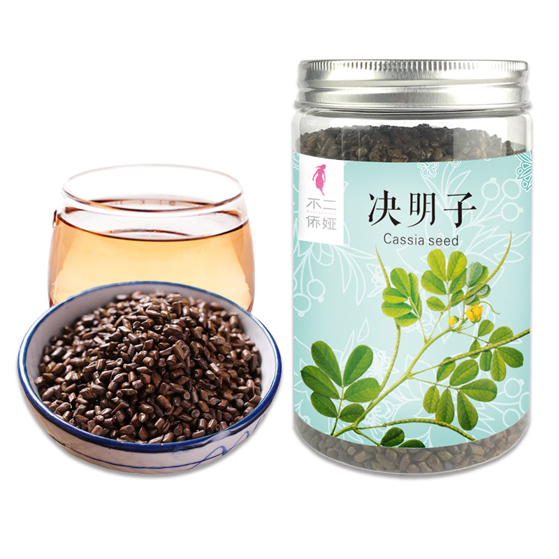 不二侨娅炒熟决明子茶叶优质花果草茶270g名目茶叶罐装包邮