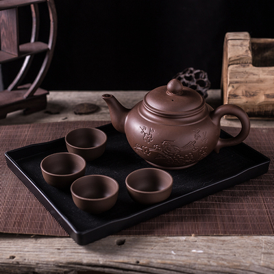 紫砂茶壶大号大容量陶瓷 家用手工宜兴泡茶单壶 功夫茶杯茶具套装