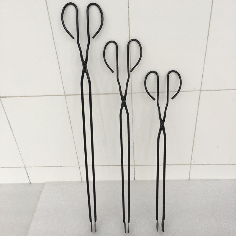 家用火钳夹加长扁头煤球夹子厨房火钩火剪 烧烤火钳 煤炉工具包邮