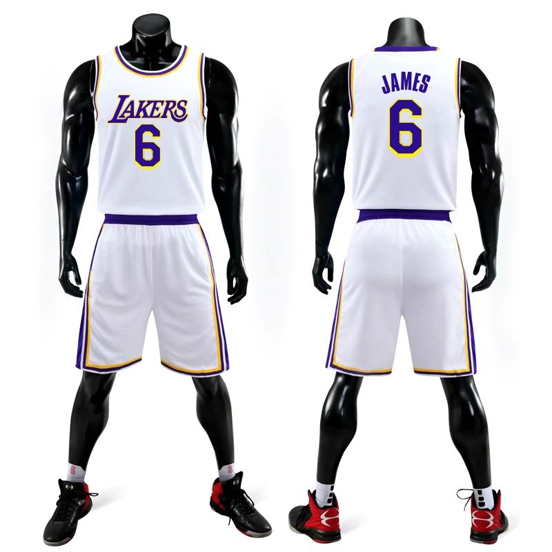 詹姆斯湖人6号球衣安东尼勒布朗0号威少篮球套装篮球服
