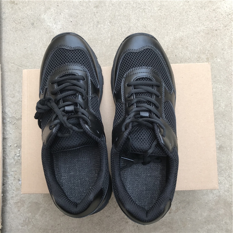 追你跑丢鞋  GF版春秋夏季作训鞋黑色细带透气低帮作训鞋运动鞋