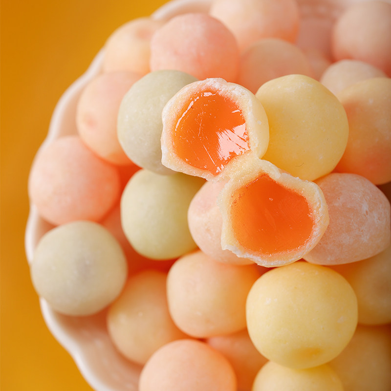 脆皮鲜乳球水果味夹心混合软糖糖果奶糖小包糖果