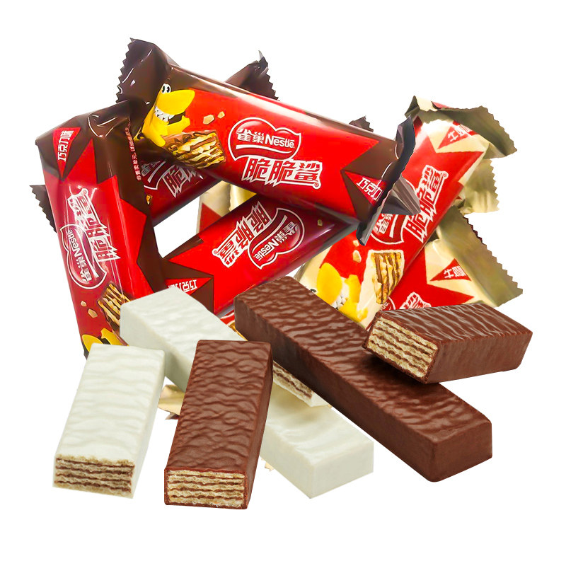 天猫u先雀巢脆脆鲨巧克力夹心威化饼20g5