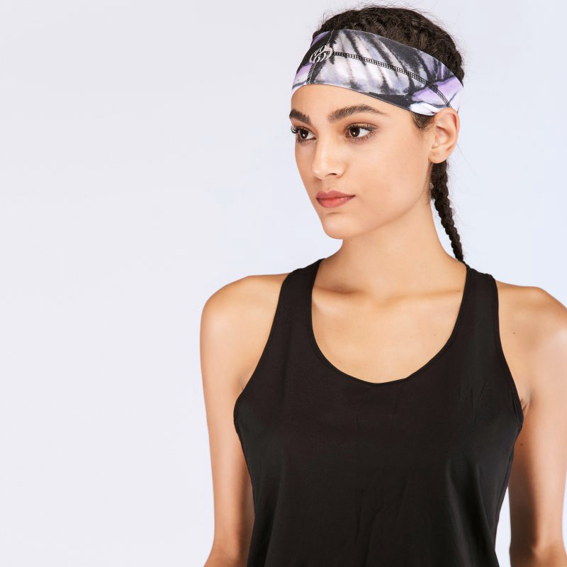 th3yoga发带女吸汗头巾莱卡纤维健身运动跑步棉束发带止汗带推广_瑜伽