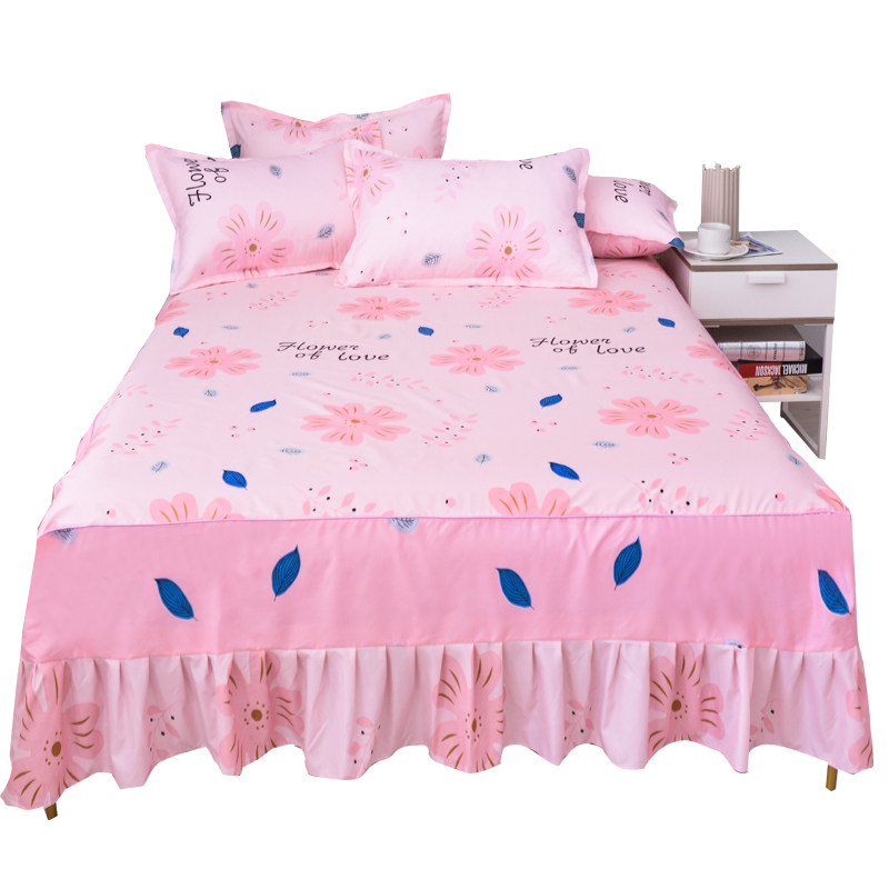 席梦思床罩床裙式床套单件防尘保护套1.5米1.8m床单床垫床笠防滑