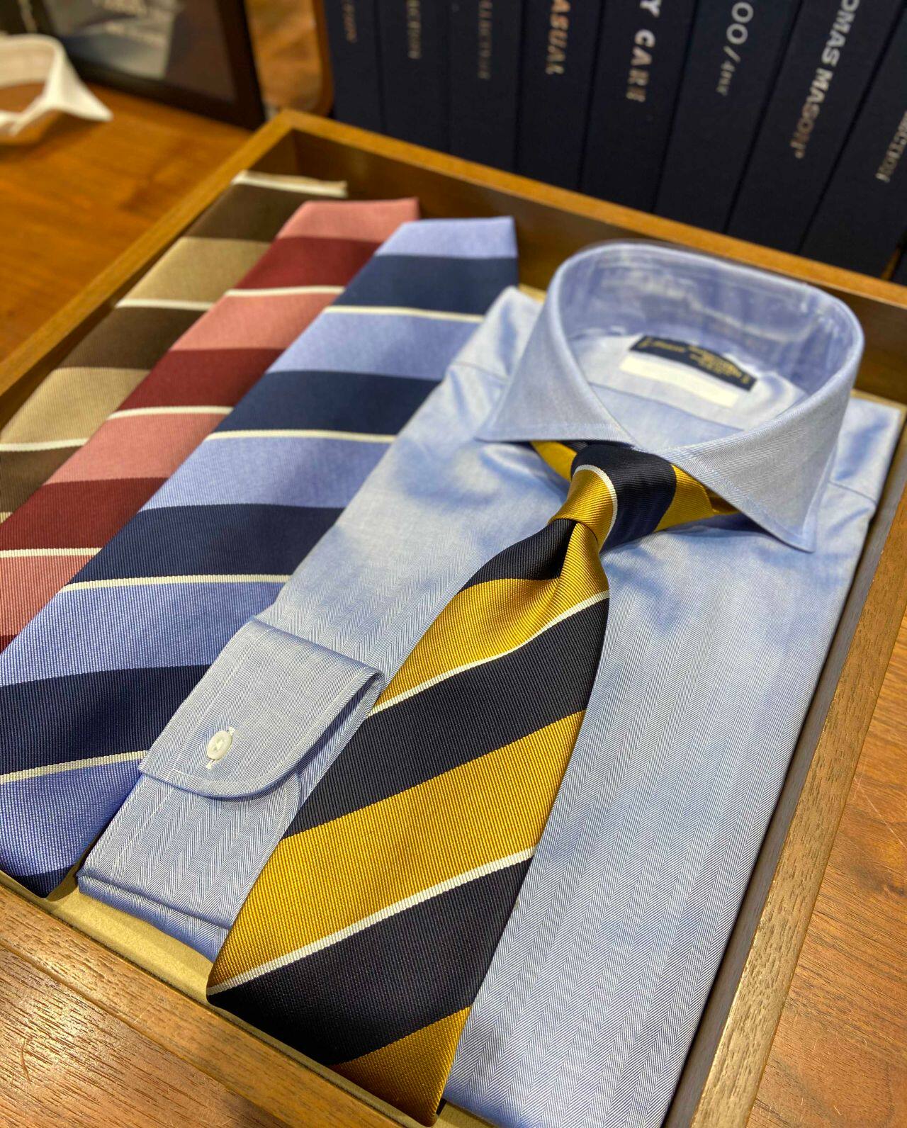 日本代购镰仓衬衫修身款撞色白领蓝色法式领男衬衫