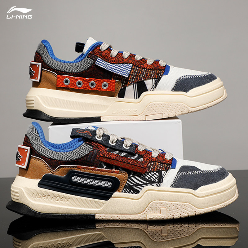 liming李宁男鞋夏季薄款休闲鞋2021新款001传奇开始极客复古板鞋