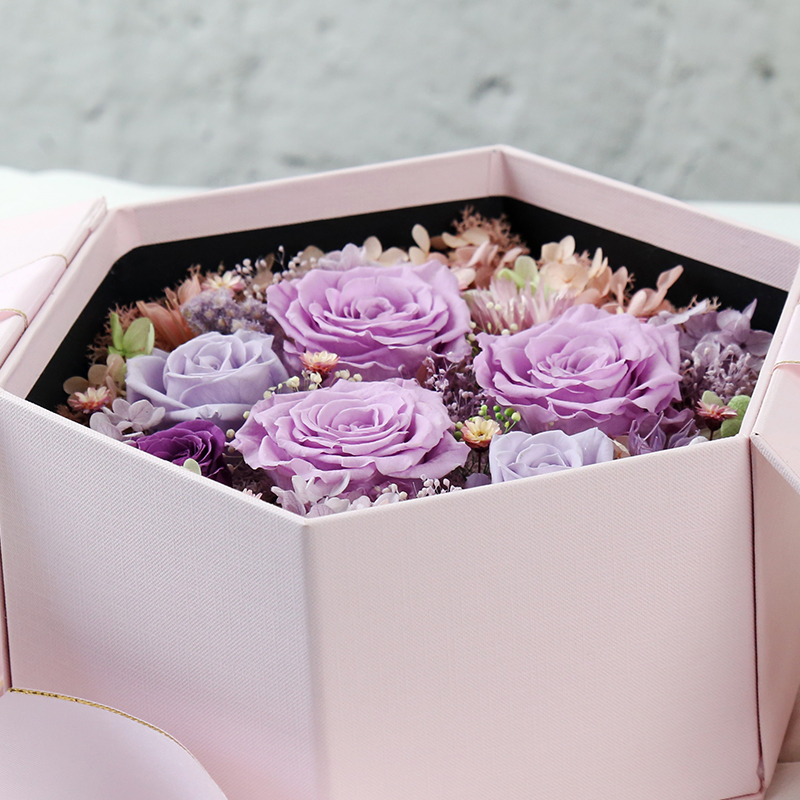 进口永生花玫瑰礼盒闺蜜女友生日情人节礼物永生花