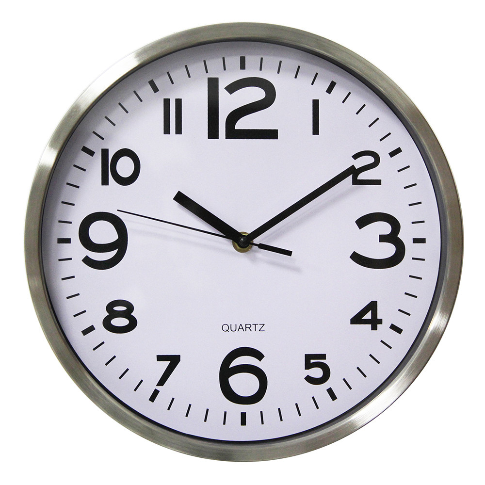 大数数字时钟静音金属挂钟简约现代挂表圆形挂钟