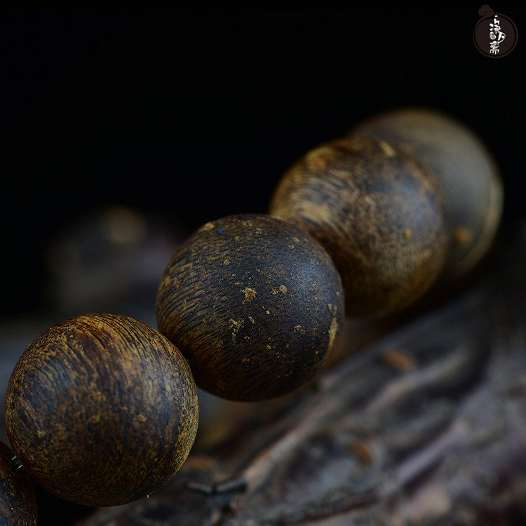 9分沉16mm越南芽庄白奇楠沉香手串佛珠念珠手链佛珠