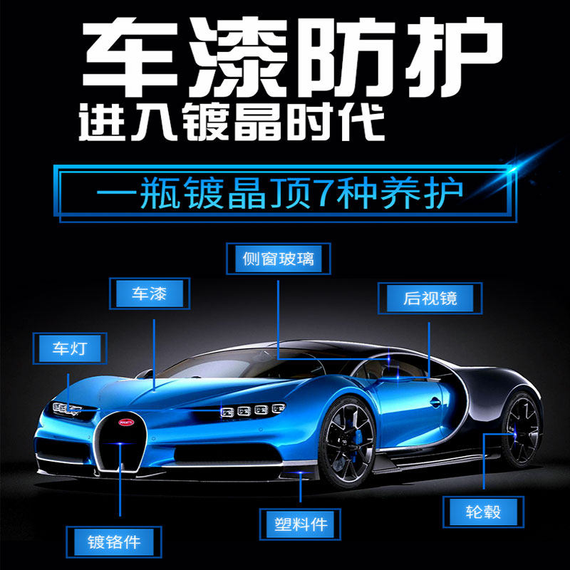轩成汽车镀晶套装黑色白色车专用玻璃水晶纳米镀膜剂正品车用车辆