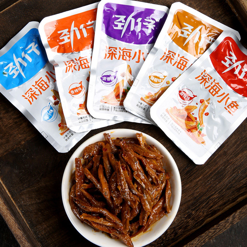 劲仔小鱼干即湖南特产麻辣糖醋散装多口口味即食鱼零食