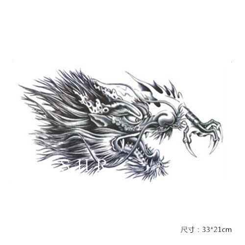 龙头纹身男女胸口持久防水手臂胸前逼真龙虎身体彩妆