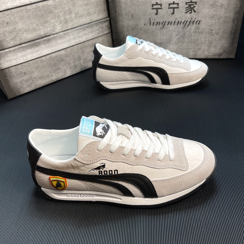 2022春季新款透气小白鞋男潮流百搭厚底运动休闲潮鞋男士低帮板鞋