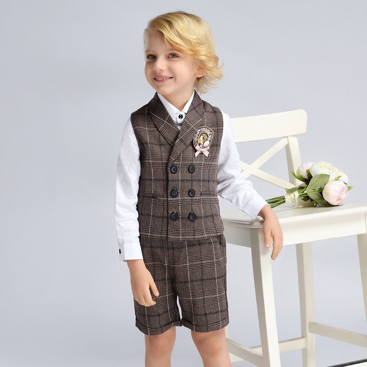 inmyopinion2019男童走秀西装花童西服儿童礼服马甲儿童礼服