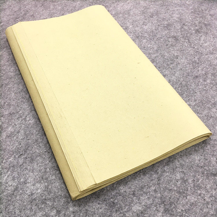 包邮空白蔡伦毛边纸书法专用国画宣纸毛笔练习纸纯竹浆纸文房四宝