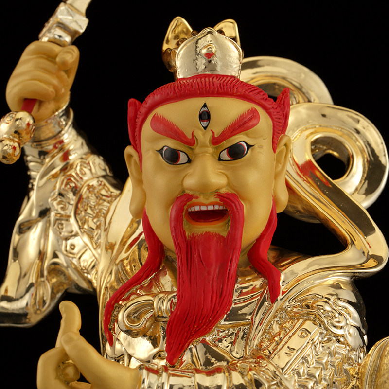 王灵官神像家用供奉纯铜风水摆件道家家护法神摆件