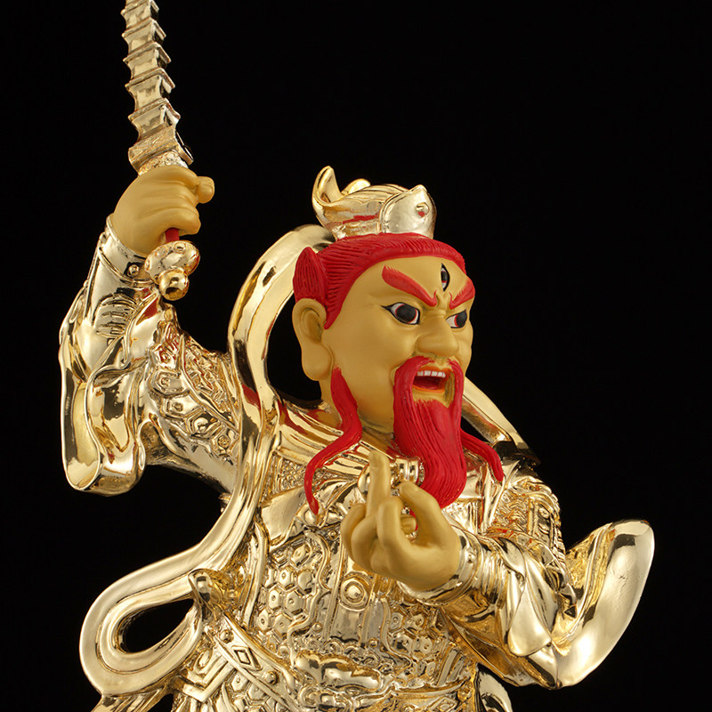 王灵官神像家用供奉纯铜风水摆件道家家护法神摆件