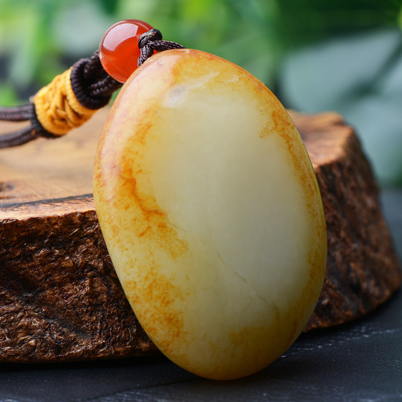 和田玉籽料原石吊坠 毛衣链吊坠 玉佩挂件 裸石原石吊坠 形状好