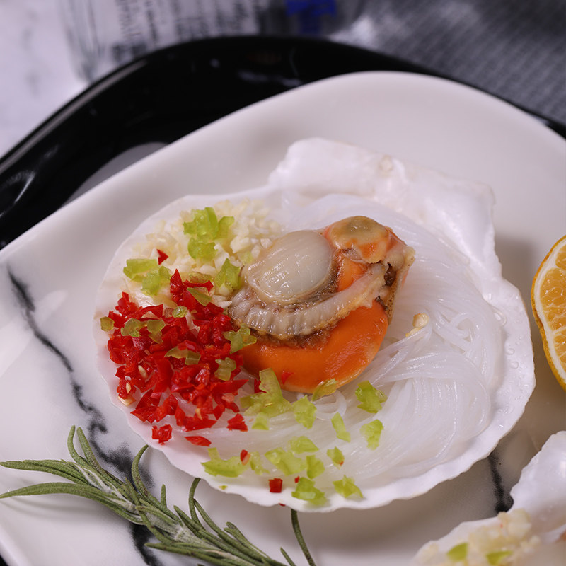 扇贝蒜蓉粉丝海鲜水产超大冷冻肉蒸仙贝即食扇贝