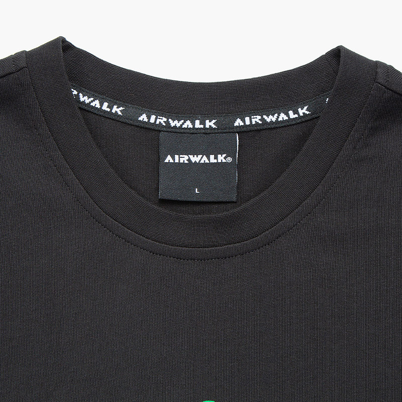 潮牌商场airwalk短袖男潮黑色潮流百搭圆领纯棉t恤