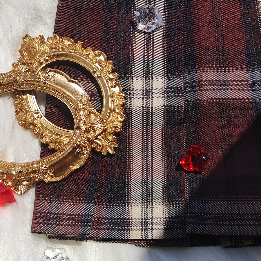 【一期掉落】红酒晚宴-少量现货完售绝版全涤原创jk格裙学院百褶