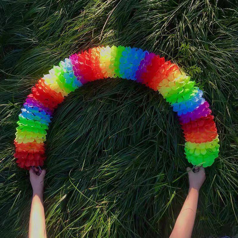 彩色运动会花环入场开幕式道具方阵加密硬圈幼儿园更多舞蹈配饰